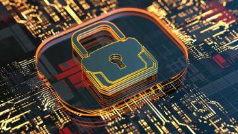 circuit board with a lock in the middle