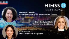 Marcee Chmait of Providence, Kali Arduini Idhe of Northwestern Medicine and Esther Kim of Mass General Brigham_Las Vegas skyline Photo by halbergman/E+/Getty Images
