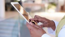 Patient accesses digital therapeutic on telehealth tablet