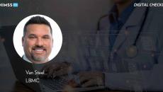 Van Steel at LBMC_Doctor using a laptop with digital icons Photo by The best photo for all/iStock/Getty Images Plus